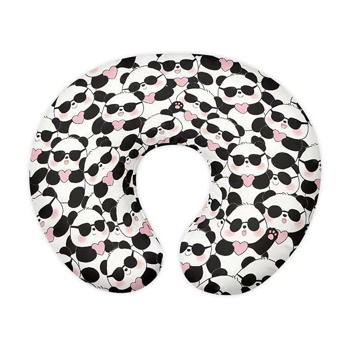 Jeiento Cartoon Nursing Pillow Cover Cute Panda Breastfeeding Pillow Covers Soft Comfortable Slipcovers for Newborn,Baby Boys Girls
