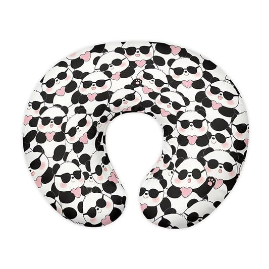Jeiento Cartoon Nursing Pillow Cover Cute Panda Breastfeeding Pillow Covers Soft Comfortable Slipcovers for Newborn,Baby Boys Girls