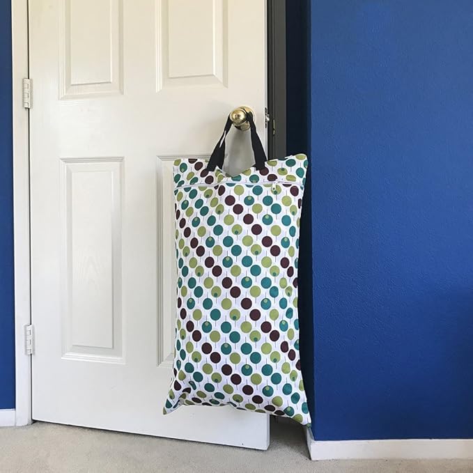 Ecoable Large Wet Dry Bag: Travel Tote Organizer for Diapers, Laundry, Beach, Pool, Stroller, Dirty Gym Clothes, Swimsuits (Lemon)