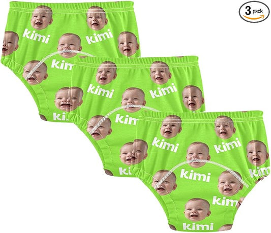 Joko Ivery 1 Fluorescent Green Custom Potty Training Pants Soft Traning Potty Panty for Girls Boys Toddlers 5T 3Pcs