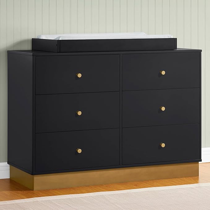 Delta Children Changing Top #W100810 - Greenguard Gold Certified, Midnight Grey
