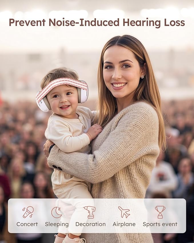 Yoofoss Baby Ear Muffs Noise Protection for Infants Up to 36 Months - Noise Cancelling Headphones for Ear Protection