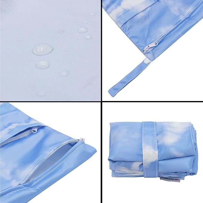 Wet Bag,2 pack Baby Wet Dry Cloth Diaper Bags,Waterproof Washable, Reusable for Travel, Stroller, Pool,Beach, Wet Swimsuits,Dirty Gym Clothes, Toiletries, Toys,Mommy Bag 2WB18