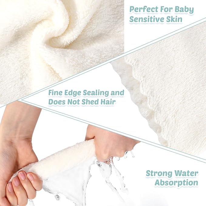 Newwiee 50 Pack Baby Burp Cloths 20''x10'' Absorbent Burping Cloths for Girl Boy Large Baby Rags Towels for Newborn Essential(Gray, White)