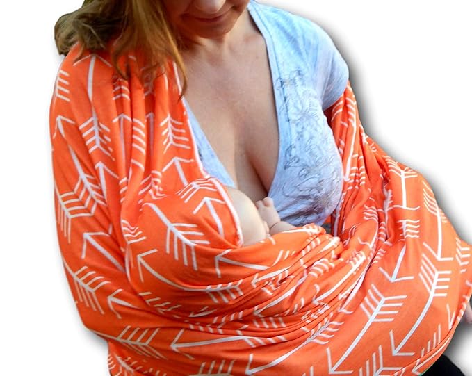 Nursing Scarf for Breastfeeding | Infinity Nursing Cover Hides Back for Privacy
