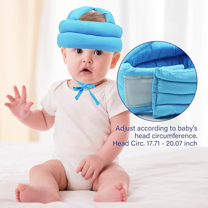 Baby Safety Helmet Baby Head Protector No Bumps for Running Walking Crawling, Safety Head Adjustable Protective Cap Headguard Hat