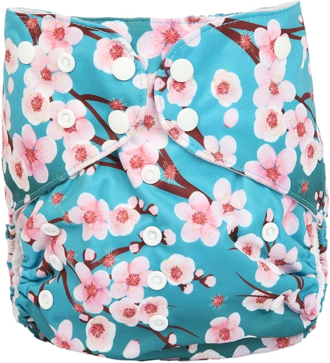 2 to 7 Years Old Junior Big Cloth Diaper Nappy Pocket Reusable Baby Kids Toddler (Peachblossom)