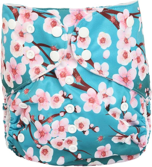2 to 7 Years Old Junior Big Cloth Diaper Nappy Pocket Reusable Baby Kids Toddler (Peachblossom)