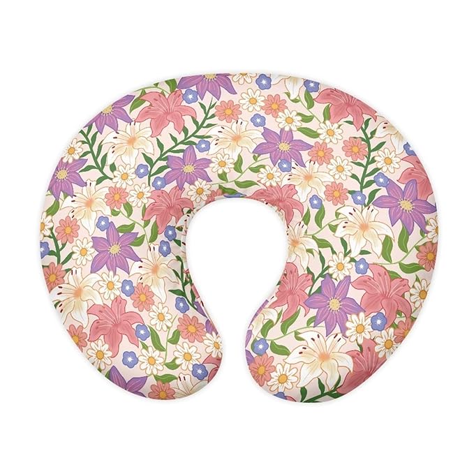 Nursing Pillow Cover Slipcover for Breastfeeding Pillows Color Flower Leaf Fits On Standard Infant Nursing Pillows Soft Fabric Fits Snug On Infant