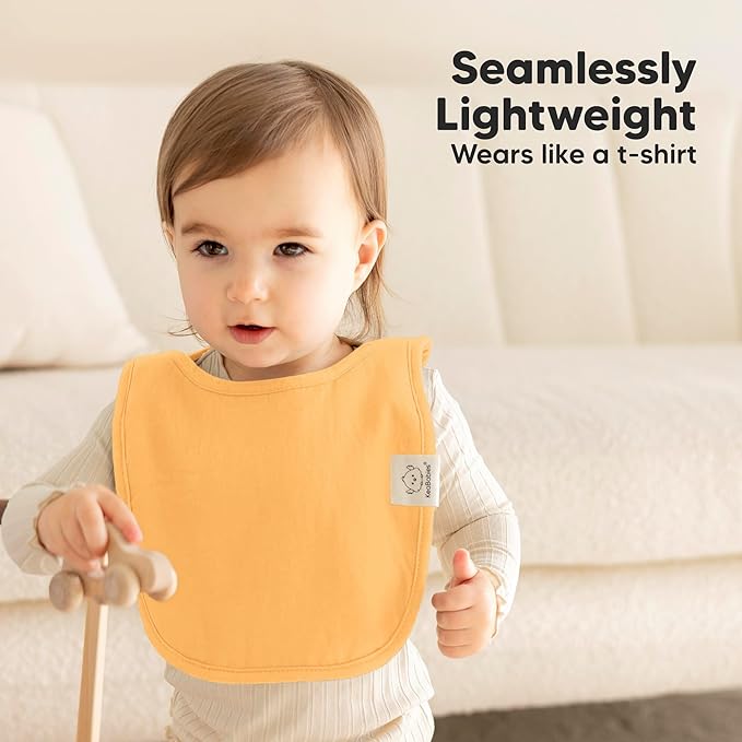 KeaBabies 8-Pack Bibs for Baby Girl, Boy - Pullover Large Baby Bibs for Drooling and Teething Infant, Newborn, Soft & Absorbent Organic Cotton, Long Torso Coverage Keep Toddler Clean & Dry (Sahara)