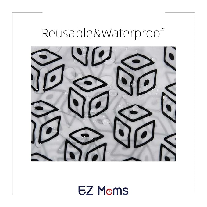 EZ Moms 3 Pcs Reusable Waterproof Wet Bag With Two Pockets For Diaper Pouch Wet Dry Bag For Breast Pump Parts Wet Bag For Swimsuit Waterproof Bags For Swimming Wet And Dry Bags For Baby