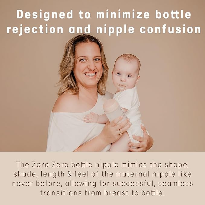 Suavinex Zero.Zero Adaptable Flow Asymmetrical Silicone Nipple, 2 Pack (0m+), Medium