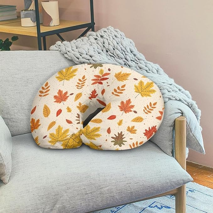 Fall Leaves Breastfeeding Pillow Cover Baby Breastfeeding Slipcover Infant Newborn Nursery Bottle Pillowcase Soft and Easy to Clean Fall Thanksgiving