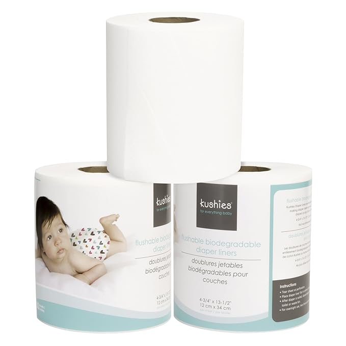 Kushies 6 Count Flushable Biodegradable Diaper Liners