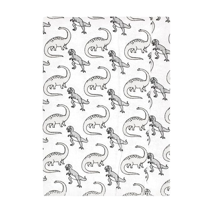 Hudson Baby Unisex Baby Cotton Flannel Burp Cloths 7-Pack, Neutral Dino World, One Size