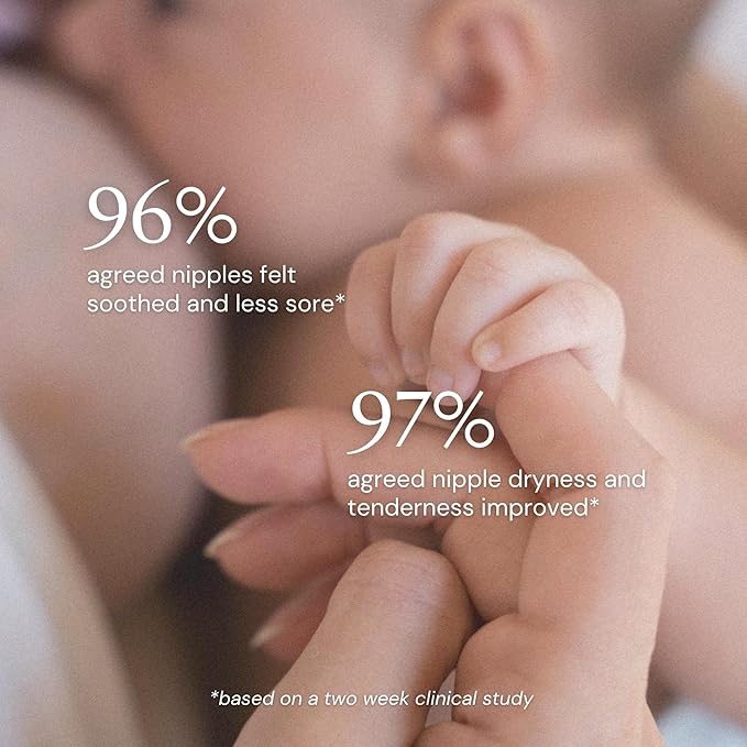 Nipple Balm | Nursing-Safe Lanolin-Free Nipple Cream with 3 Edible Ingredients for Sore or Cracked Nipples | Safe for Baby, No Wipe-Off, Third-Party Tested | Made in USA