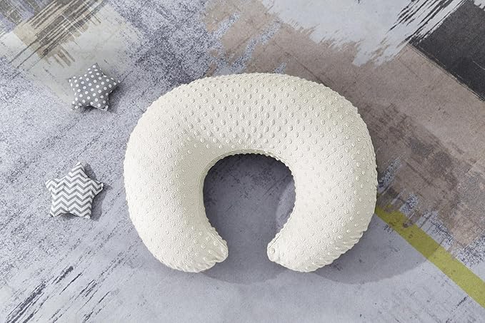 Dots Nursing Pillow Cover, Case Plush Breathable Breastfeeding Pillow Slipcover Fits Nursing Pillow, Super Soft Snug Positioners for Baby Boy Baby Girl (Pristine)
