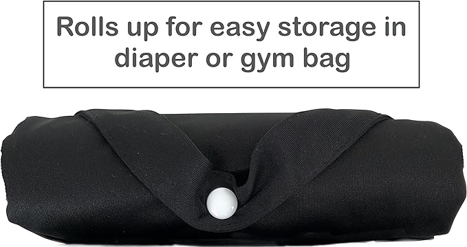 MOM & BAB Wet Bag for Baby and Swimsuit/Wet Bags for Cloth Diapers/Travel/Daycare/School/Gym/Yoga/Baby Shower (One Black Bag)