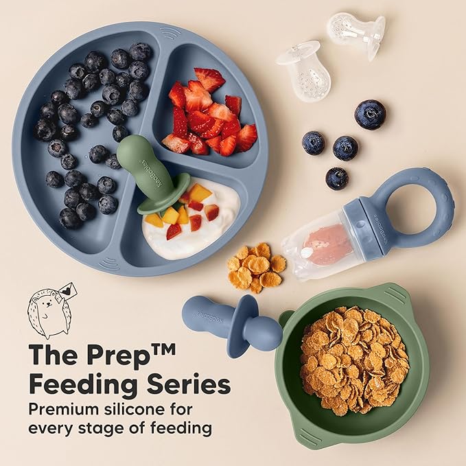 KeaBabies Baby Fruit Feeder 2pk - Silicone Baby Food Feeder for Babies 6-12 Months, Breast Milk Popsicle Teether, Weaning, Pacifier, Freeze Frozen Solid Food, Infant Feeding Essential (Terracotta)