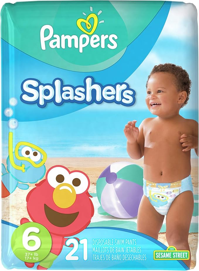 Pampers Splashers Size 6 Disposable Swim Pants 21 Count