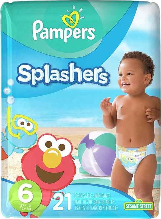 Pampers Splashers Size 6 Disposable Swim Pants 21 Count