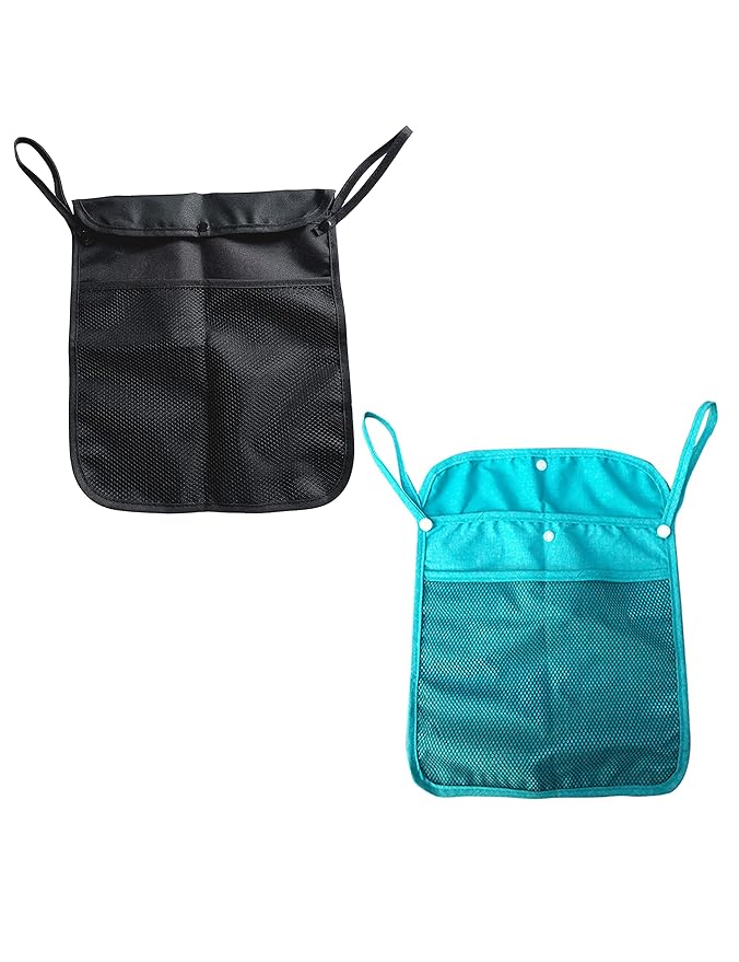 2 PCS PACK Umbrella Stroller Organizer, Black & Sky Blue, Holds water bottles, extra diapers wipes, toddler sweat shirt (Black+Sky Blue)
