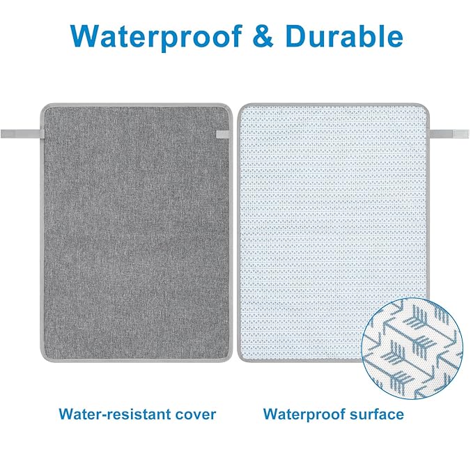 Accmor Portable Diaper Changing Pad, Waterproof Baby Changing Mat, Foldable Portable Travel Changing Pads for Baby, Grey