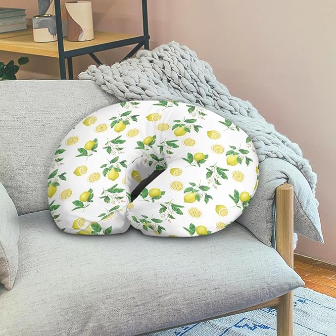 Nursing Pillow Cover, Ultra Soft Compatible with Pillow,Washable & Breathable，Fits The Original Support for Breastfeeding,Lemon
