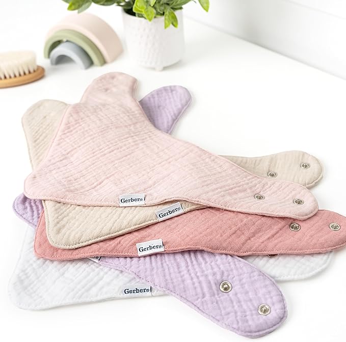 Gerber Baby Muslin Bandana Bibs