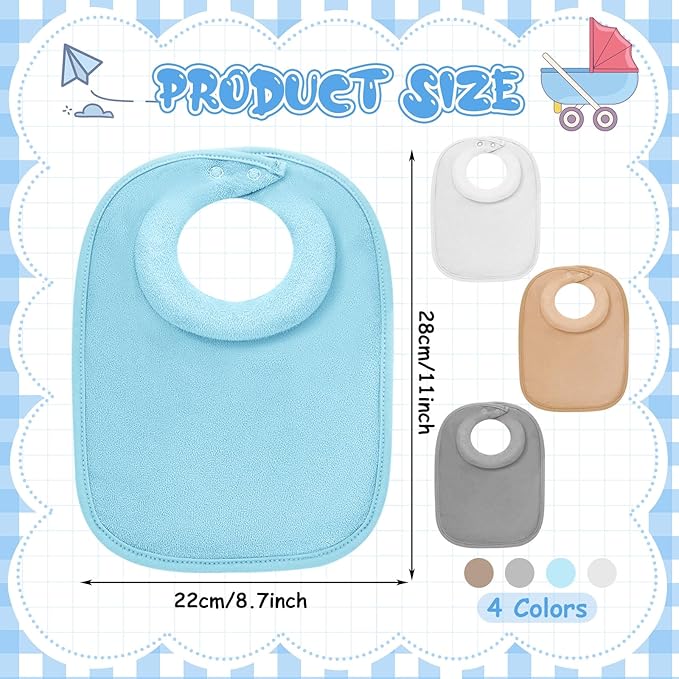 Twistover Newborn Bibs Feeding Bibs for Drooling and Teething Comfy Neck Baby Bib with Padded Absorbent Collar