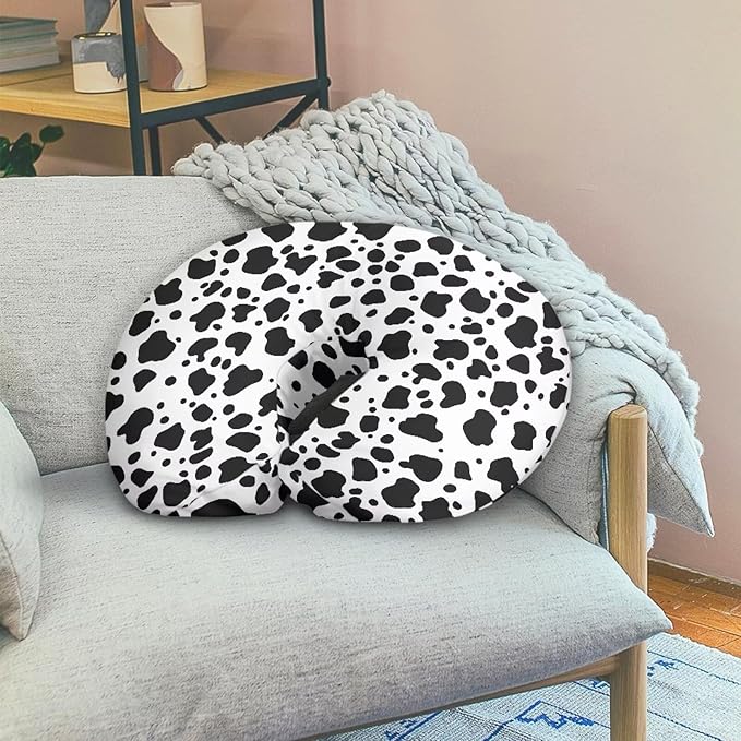 Cow Spots Nursing Pillow Covers Ultra Soft Pillowcase Elastic Feeding Pillow Covers Safely Positioner Case,Gift for Infant and Baby