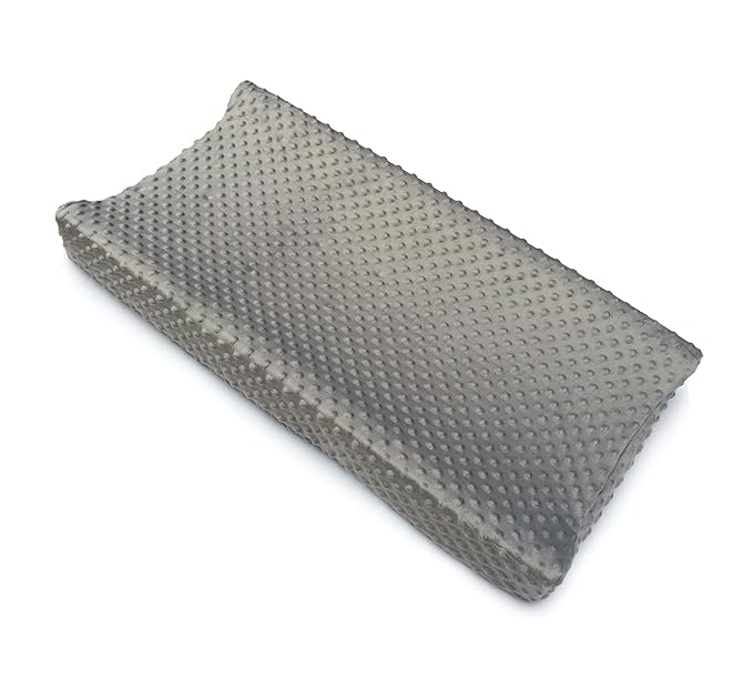 Cover for Infant Contoured Changing Pad 32 x 16 Inches - Minky Dot Fabric - Made in USA (CPC 1)