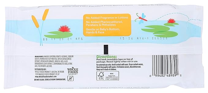 365 by Whole Foods Market, Baby Travel Wipes, 56 Count (Pack of 3)