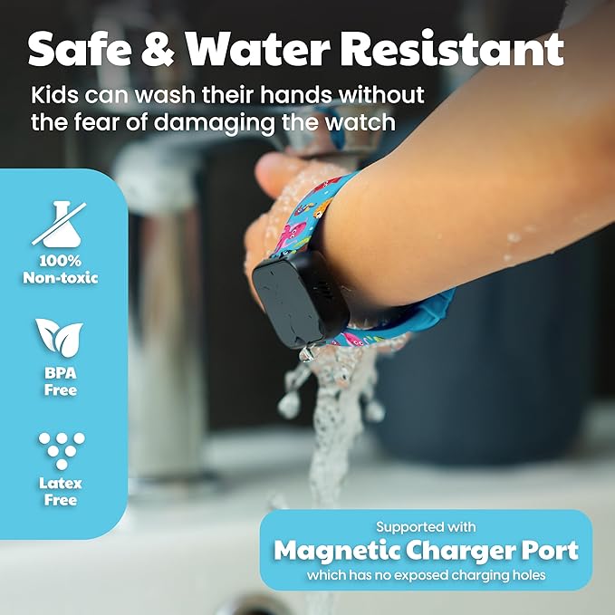 Potty Training Watch for Kids V2 – A Water Resistant Toilet Reminder Device for Boys & Girls to Train Your Toddler with Fun/Musical & Vibration Interval Reminder with Potty Training eBook (Ocean)