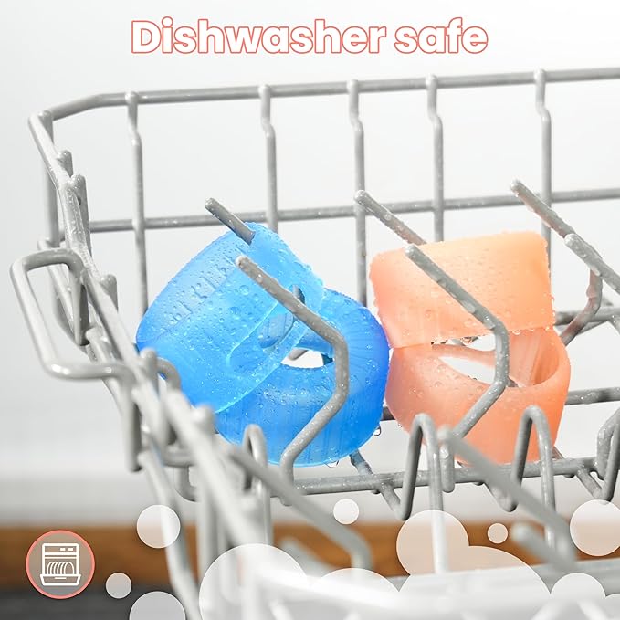4PCS Separated Silicone Sleeves for Dr. Brown 4 oz Baby Bottles, Anti Breakage Bottle Covers Replacement for Dr. Brown's Newborn Narrow Glass Baby Bottles, Drop Protection, Dishwasher Safe