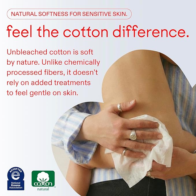 Raan, 100% Cotton Baby Wipes, Unbleached, 99% Purified Water, Unscented, EWG verified, For Extra Sensitive Skin, Naturally Soft and Durable, 4 pack, 240 Count