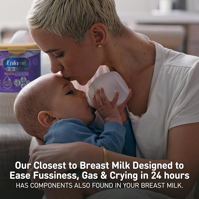 Enfamil Optimum Gentlease Baby Formula, Our Closest Formula to Breast Milk For Fussiness, Crying, Gas & Spit-up, Immune-Supporting Lactoferrin also found in Breast Milk, 19.5 Oz