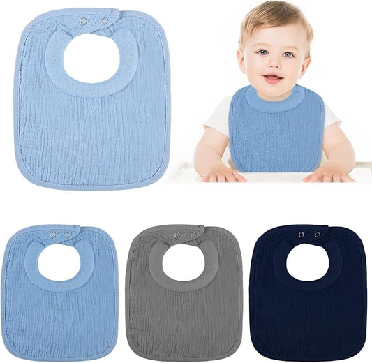 Twistover Newborn Bibs Feeding Bibs for Drooling and Teething Comfy Neck Baby Bib with Padded Absorbent Collar