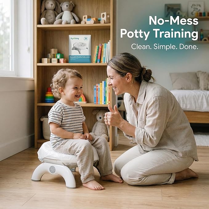 [36 Count] Disposable Potty Bags with Absorbent Pads, Leak-Proof Travel Potty Liners for Toddlers, No-Mess Potty Training Bags Compatible with OXO Tot 2-in-1 Go Potty & Most Potty Chairs