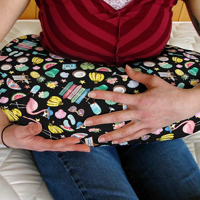 Surf Beach Summer Nursing Pillow Covers for Boy Girl Flamingo Tropical Leaves Floral Fruits Nursing Slipcovers for Breastfeeding Pillows Beach Party Vacation Soft Stretchy Covers for Newborn Infant