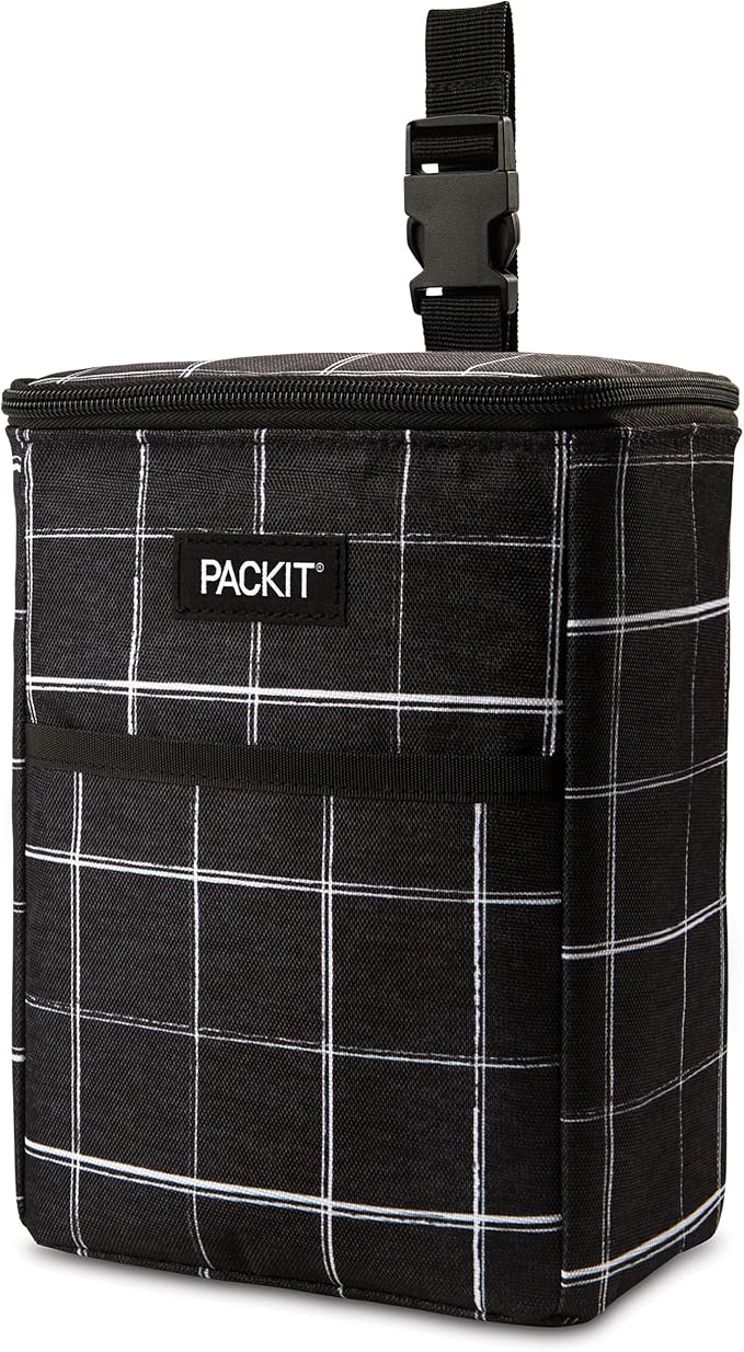 PackIt Freezable Double Bottle Bag, Built with EcoFreeze Technology, Antimicrobial lining, Collapsible, Reusable, Zip Closure, Buckle Handle, Perfect for Breastmilk and Formula On the Go
