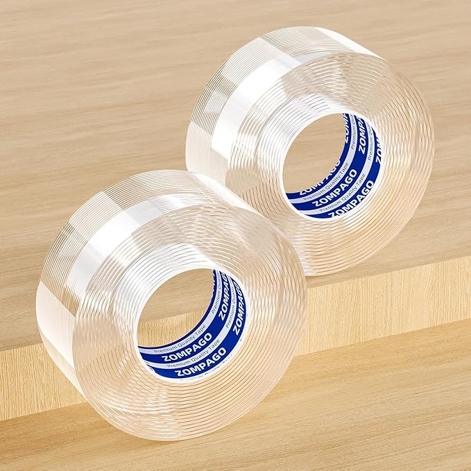 ZOMPAGO Clear Soft Corner Protectors for Baby Safety Furniture Strip 2 Rolls 2in(W) x9.84FT(L),Sharp Edge Table Corner Bumpers,Wall Corner Guards,Baby Proof Corner Protectors for Cabinet & Window Edge
