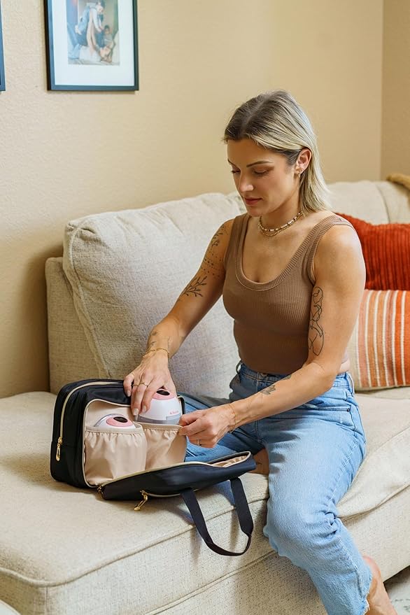 Ameda Universal Breast Pump Travel Bag | Pumping Essentials | Wearable Breast Pump Bag with Cooler | Wearable Breastpump Tote | Breastmilk Cooler