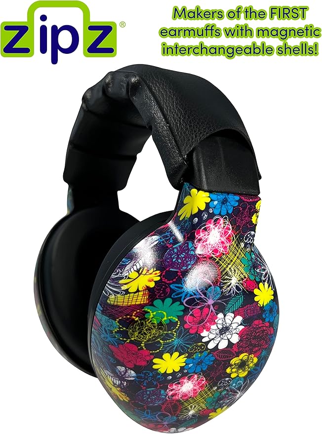 ZIPZ Baby & Toddler Earmuffs - ANSI-Certified Noise Protection, Audiologist-Recommended, Interchangeable Shells (0-4 Yrs)