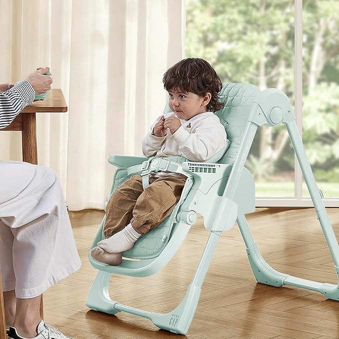 Delta Children - babyGap 3-in-1 Classic Convertible High Chair for Babies & Toddlers – 7 Height Positions, 3 Recline Settings, Dishwasher-Safe Tray, Compact Fold, Sage Green