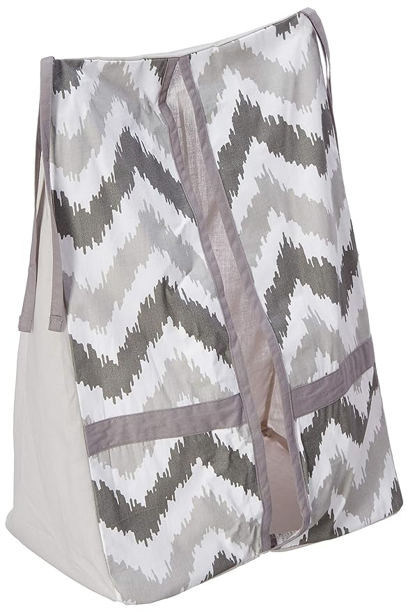 Bacati - Grey Ikat Zigzag Diaper Stacker
