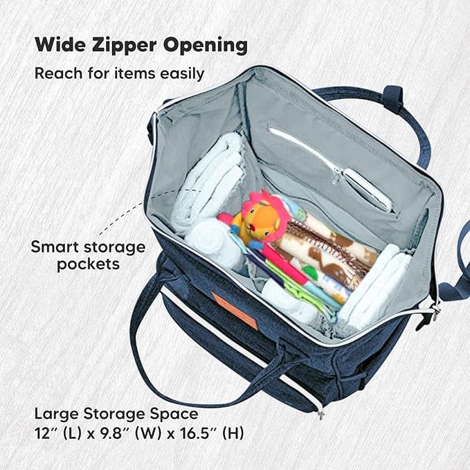 KeaBabies Diaper Bag Backpack and Portable Diaper Changing Pad - Waterproof Multi Function Baby Travel Bags - Waterproof Foldable Baby Changing Mat - Travel Diaper Change Mat - Lightweight Pads