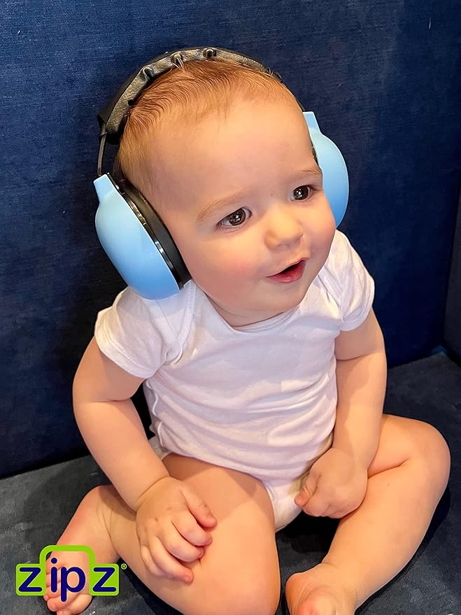 ZIPZ Baby & Toddler Earmuffs - ANSI-Certified Noise Protection, Audiologist-Recommended, Interchangeable Shells (0-4 Yrs)