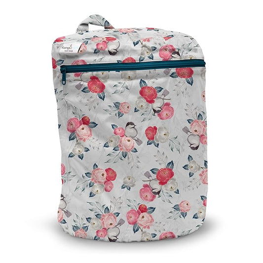Kanga Care Wet Bag Seam Sealed Waterproof 3D Dimensional for Baby Cloth Diapers, Travel, Beach, Pool, Gym, Swim | Lily