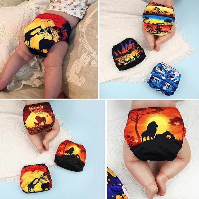 Mama Koala 1.0 Cloth Diapers for Babies, 6 Pack Pocket Shell Only (NO Inserts) - One Size Washable and Reusable Pocket Diapers for Newborns and Toddlers - 160024